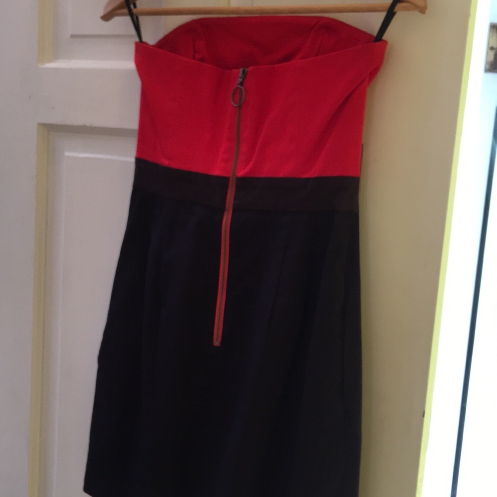 Strapless French Connection Color Block Dress - image 3